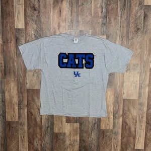 University of Kentucky Wildcats “CATS” Grey Cotton T-Shirt (XL)